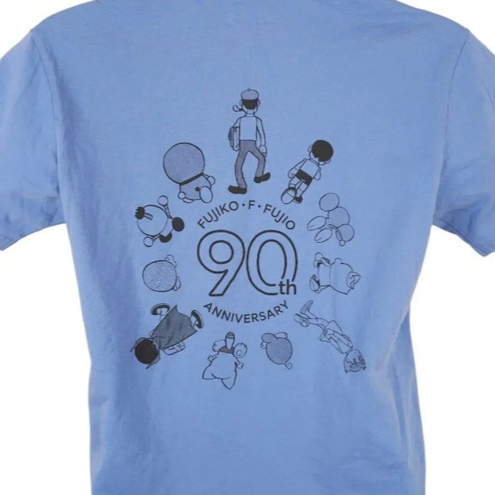 Doraemon T Shirt Mens Size Small Blue Fujiko Fujio Perman Kiteretsu Daihyakka